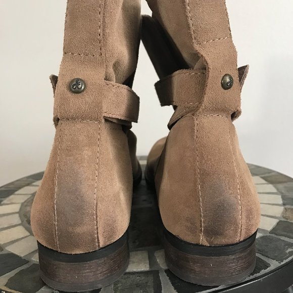 NEW Sam Edelman "Malone" Suede Ankle Boots in Beige, size 9M - Picture 4 of 9